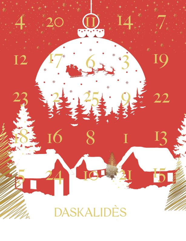 Avent Calendar red 20pc