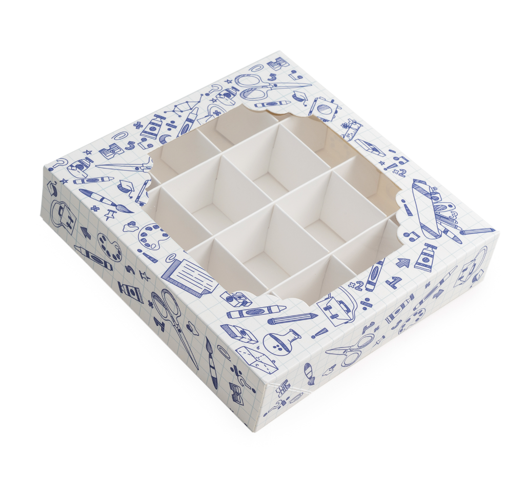 BOITE FENETRE CRAYONS 16 CHOCOS x 20pc