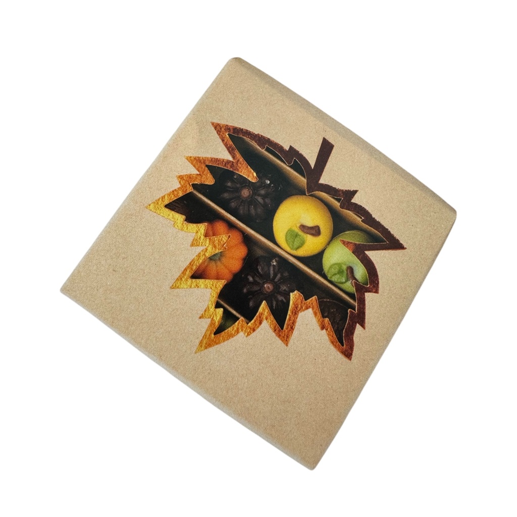 Boite feuille beige x 12pc 