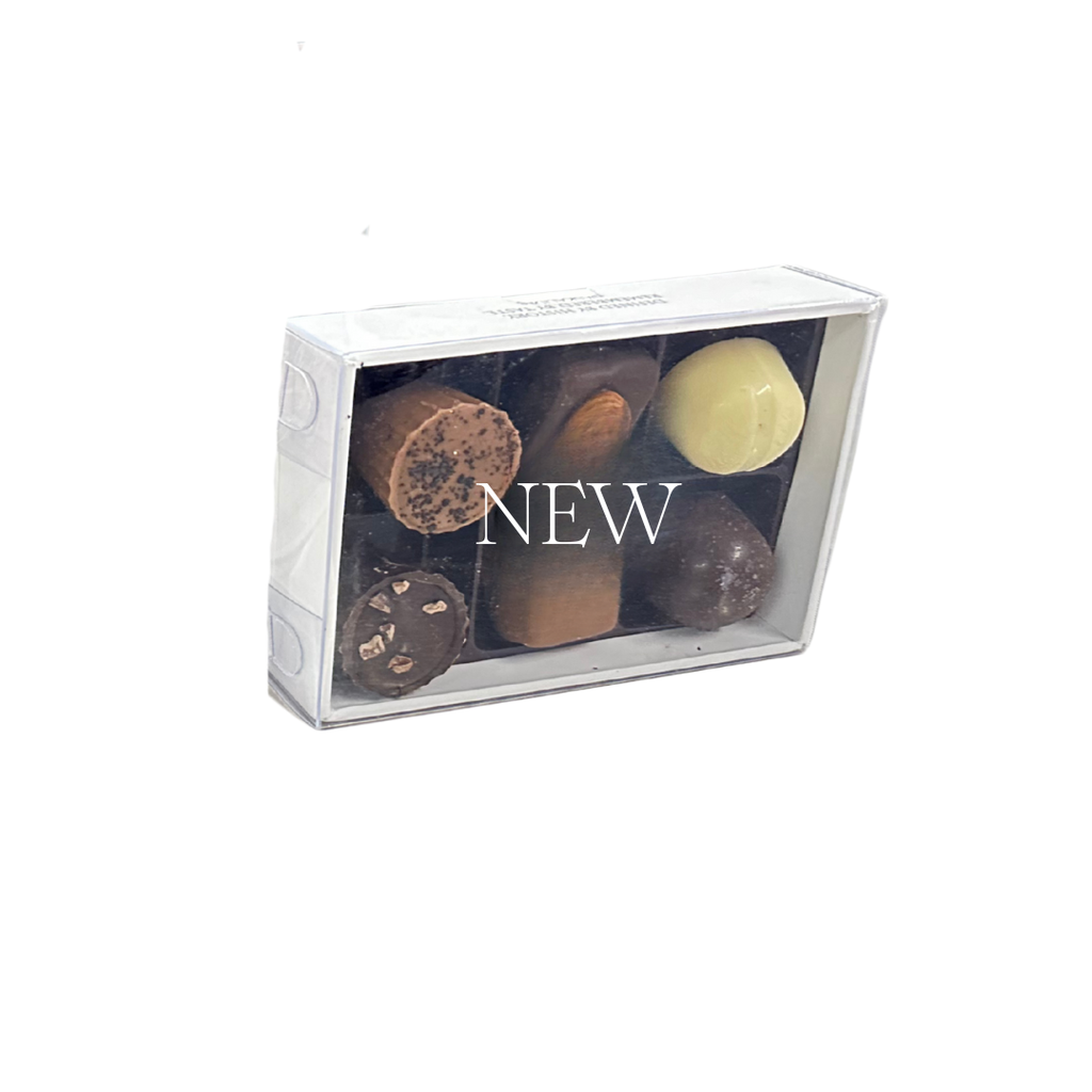 Transparent lid box 6 chocos (x12)