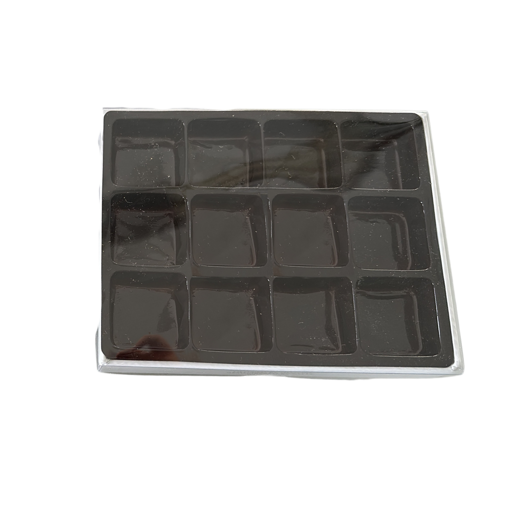 Transparent lid box 12 chocos (x12)