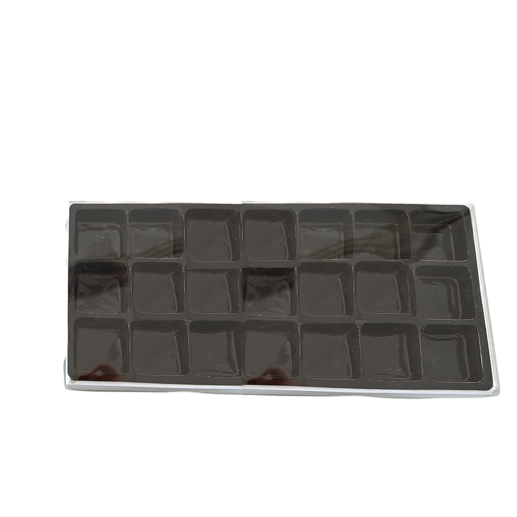 Transparent lid box 21 chocos (x12)