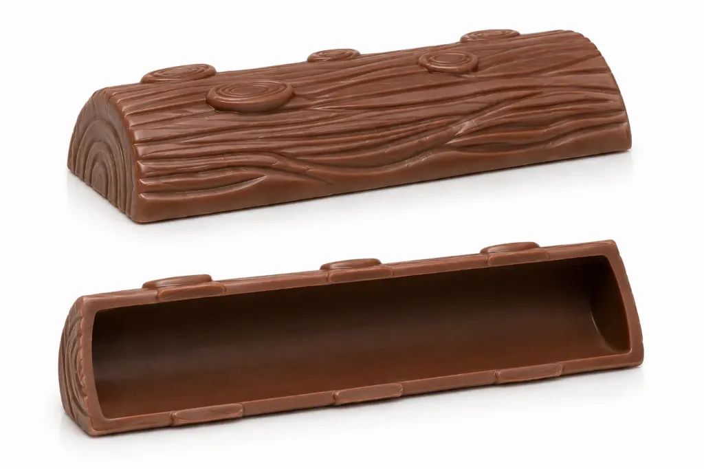 Milk wooden log to fill, 10pc x 200g