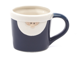 Mug pere Noël bleu 150ml (x6pc)