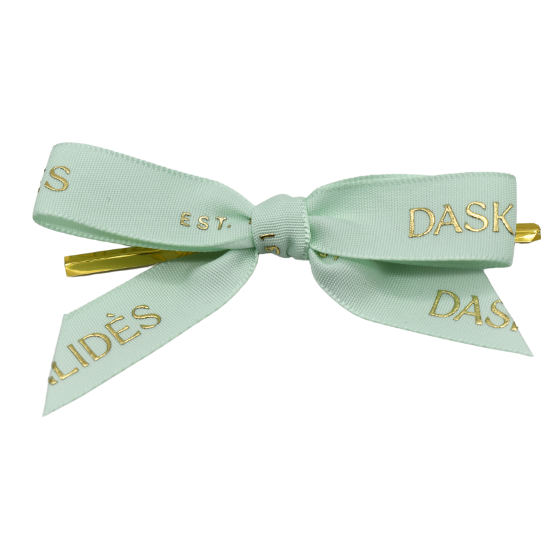 NEW Ribbon Bow Daskalidès Green Clip (x100pc)