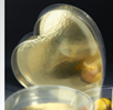 Heart BIG PVC - gold Card (x10pc)