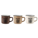3 assorted "chocolate" mugs x6pc