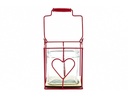 Photophore verre/metal coeur 10cm (4pc)