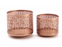 Set 2 light holder rose gold small (x2pc)