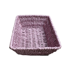 Rectangular basket small mauve corde (x6pc)